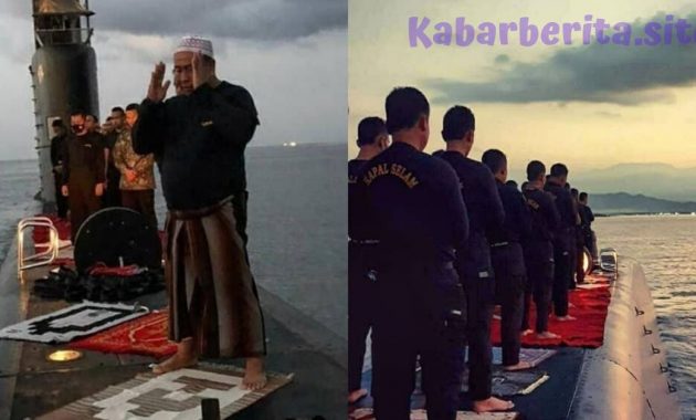 Inilah Potret Anggota TNI Saat Salat di Atas Kapal Selam, Warganet Banyak yang Terharu...