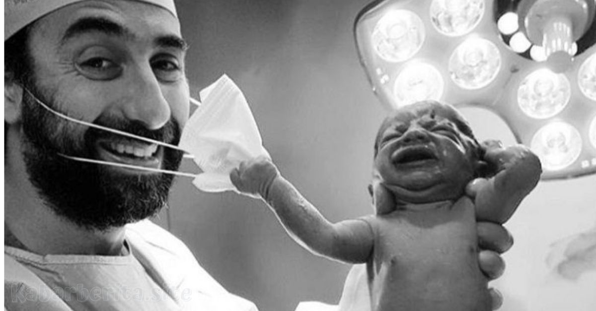 foto-masker-dokter-dilepas-bayi-baru-lahir